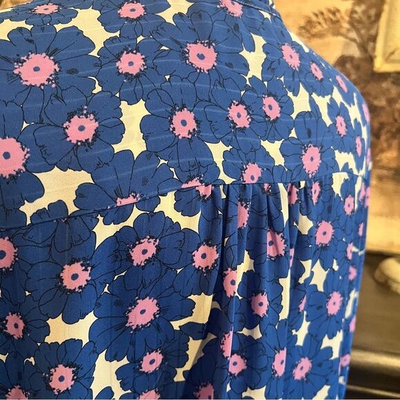 ELLE Blue, Pink & White Floral Long Sleeve Top size XXL - Picture 6 of 9